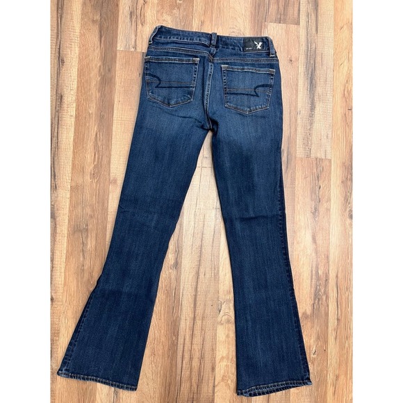 American Eagle 360 Super Stretch Bootcut Jeans Dark Wash‎ Women's Size 0 Short - Picture 3 of 8